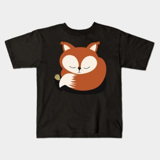 Sleeping Little Fox sticker Kids T-Shirt